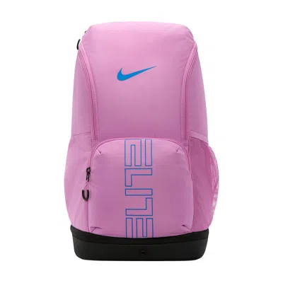 Pre-owned Nike 32l Varsity Elite Backpack 'light Magenta/black/light Photo Blue' | Pink | Men's Size Onesize
