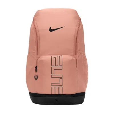 Pre-owned Nike 32l Varsity Elite Backpack 'rose Gold/black/black' | Orange | Men's Size Onesize