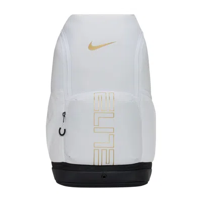 Pre-owned Nike 32l Varsity Elite Backpack 'white/black/metallic Gold' | Men's Size Onesize