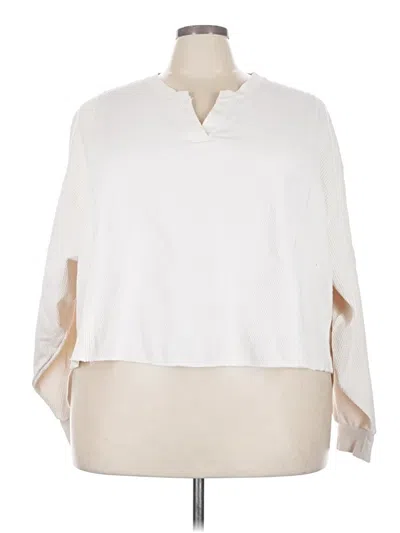 Pre-owned Nike 3/4 Sleeve Blouse In Ivory