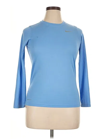 Pre-owned Nike 3/4 Sleeve T-shirt In Blue