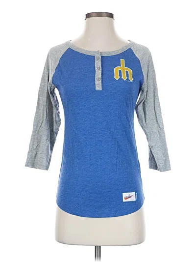 Pre-owned Nike 3/4 Sleeve T-shirt In Blue