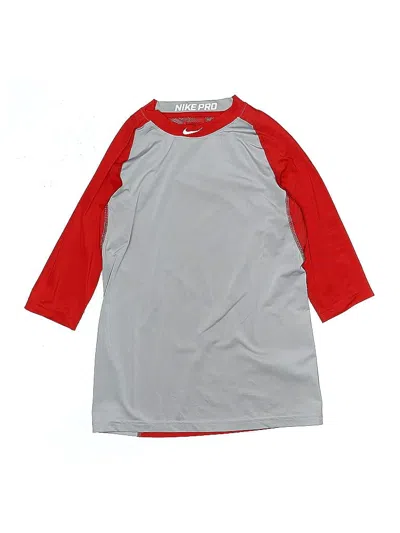 Pre-owned Nike Kids' 3/4 Sleeve T-shirt In Gray