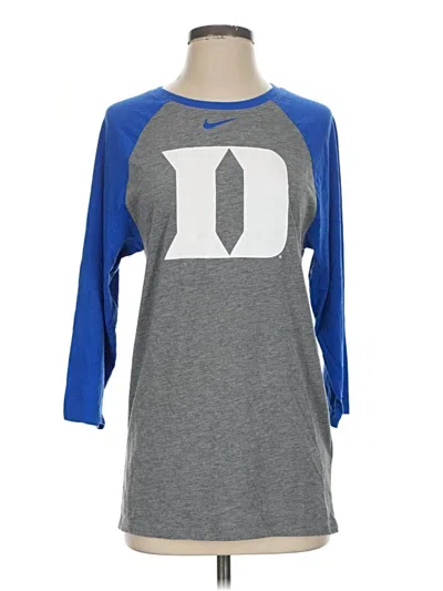 Pre-owned Nike 3/4 Sleeve T-shirt In Gray