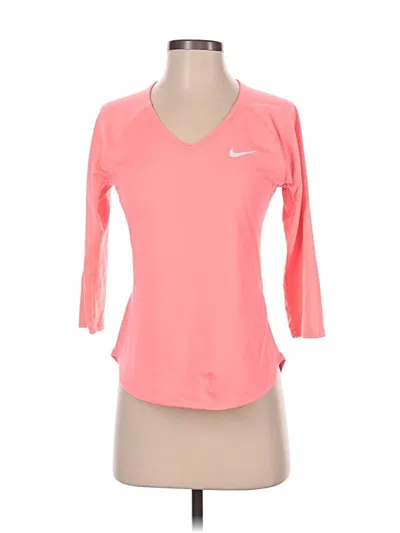 Pre-owned Nike 3/4 Sleeve T-shirt In Pink