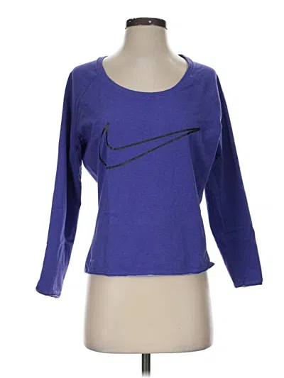 Pre-owned Nike 3/4 Sleeve T-shirt In Purple