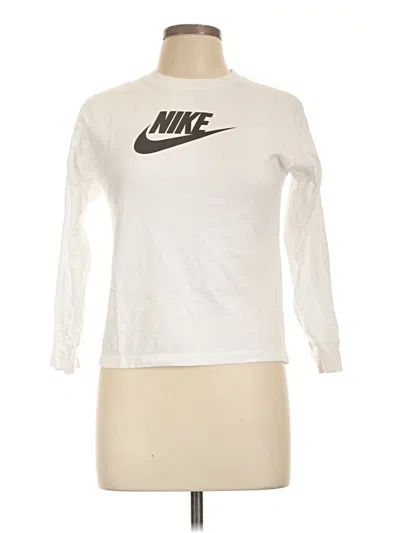 Pre-owned Nike 3/4 Sleeve T-shirt In White