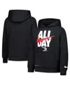 Nike 3brand By Russell Wilson Big Boys And Girls Black All Day Performance Raglan Pullover Hoodie In Black