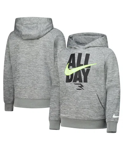 Nike 3brand By Russell Wilson Big Boys And Girls Gray All Day Performance Raglan Pullover Hoodie