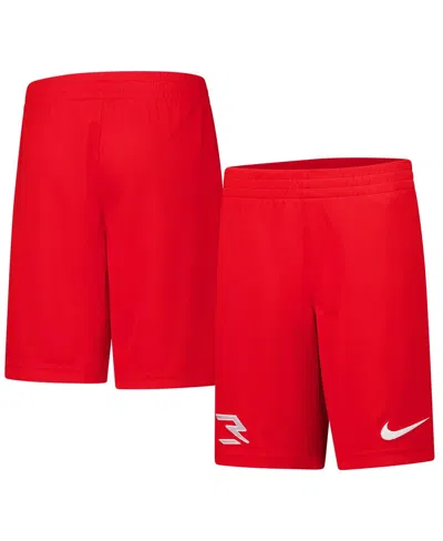 Nike 3brand By Russell Wilson Kids' Big Boys And Girls Red Badge Shorts