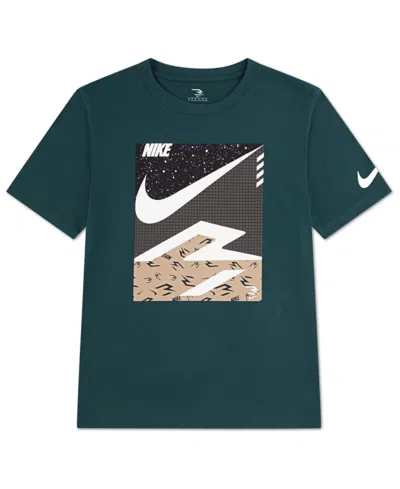 Nike 3brand By Russell Wilson Kids' Big Boys Crewneck Graphic T-shirt In Green