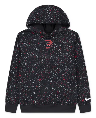 Nike 3brand By Russell Wilson Kids' Big Boys Long Sleeve Fleece Hoodie In Black