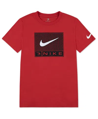 Nike 3brand By Russell Wilson Kids' Big Boys Sport Mesh Graphic T-shirt In Red