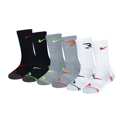 Nike 3brand By Russell Wilson Big Kid Boys 6 Pair Crew Socks In Multi