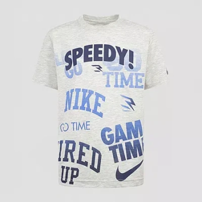 Nike 3brand By Russell Wilson Big Kid Boys Crew Neck Short Sleeve Active T-shirt In Blue