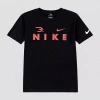 Nike 3brand By Russell Wilson Big Kid Boys Crew Neck Short Sleeve Regular Fit Graphic T-shirt In Black