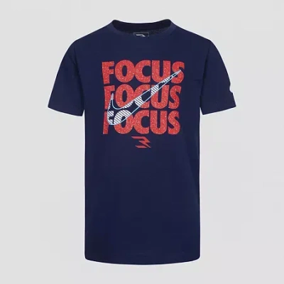 Nike 3brand By Russell Wilson Big Kid Boys Crew Neck Short Sleeve Regular Fit Graphic T-shirt In Blue