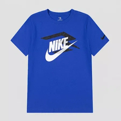 Nike 3brand By Russell Wilson Big Kid Boys Crew Neck Short Sleeve Regular Fit Graphic T-shirt In Blue