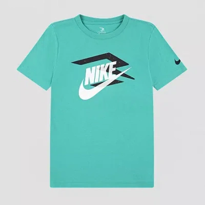 Nike 3brand By Russell Wilson Big Kid Boys Crew Neck Short Sleeve Regular Fit Graphic T-shirt In Blue