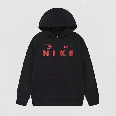 Nike 3brand By Russell Wilson Kids' Boys Long Sleeve Fleece Active Hoodie In Black