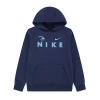 Nike 3brand By Russell Wilson Boys Long Sleeve Fleece Active Hoodie In Blue