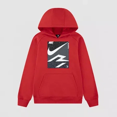 Nike 3brand By Russell Wilson Kids' Boys Long Sleeve Fleece Active Hoodie In Red