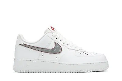 Pre-owned Nike 3m X Air Force 1 '07 'white' Ct2296-100 In White/silver/anthracite/university Red