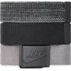 Nike 3-pack Webbed Belts In Black/ Grey/ Black