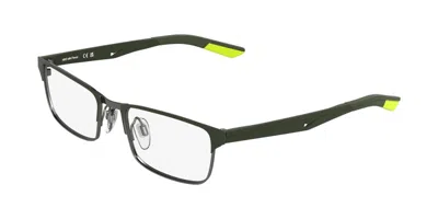 Nike 4645 Men's Glasses, Green, Size 52 In Matte Cargo Khaki Green On Gunmetal
