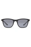 Nike 53mm Stint Rectangle Sunglasses In Matte Black/ Black/ Dark Grey