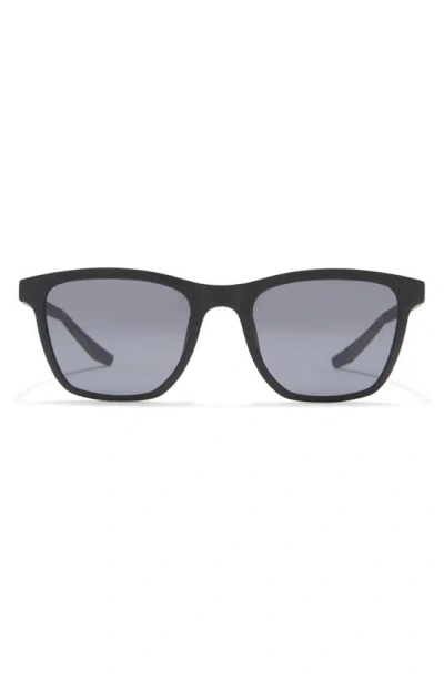 Nike 53mm Stint Rectangle Sunglasses In Matte Black/ Black/ Dark Grey