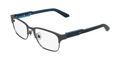 Nike 5402 Men's Glasses, Grey, Size 51 In Matte Dark Grey On Gunmetal