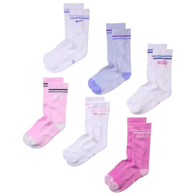 Nike Kids' 6 Pack Cushioned Crew Socks In Multi