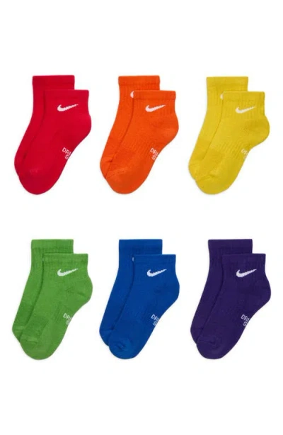 Nike 6-pack Everyday Cush Ankle Socks In Multi