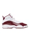 Nike Kids White & Burgundy 6 Rings Big Kids Sneakers In White  Burgundy