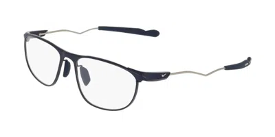 Nike 6096 Men's Glasses, Blue, Size 56 In Matte Midnight Navy Blue