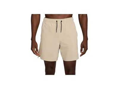 Nike Mens  Dri-fit Unlimited Woven 7 Inch Shorts In Desert Khaki/desert Khaki/black
