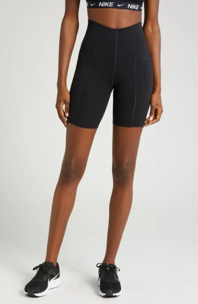 Nike 7-inch Dri-fit High Waist Shorts In Black