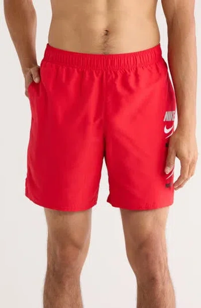 Nike 7-inch Volley Swim Trunks In Red