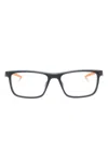Nike 7057 Rectangle-frame Glasses In Schwarz
