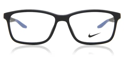 Nike 7118 008 Men's Glasses Black Size 55 - Free Lenses - Blue Light Block Available In Matte Black