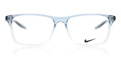 Nike 7125 N 404 Men's Glasses Blue Size 54 - Free Lenses - Blue Light Block Available In Metallic