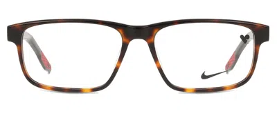 Nike 7170 Men's Glasses, Tortoiseshell, Size 56 In Brown