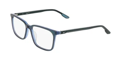 Nike 7184 Men's Glasses, Blue, Size 53 In Dark Teal Blue
