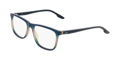 Nike 7185 Women's Glasses, Blue, Size 54 In Faded Teal Blue Mink Brown