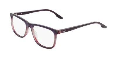 Nike 7185 Women's Glasses, Purple, Size 54 In Faded Plum Purple Burgundy