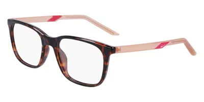 Nike 7255 Men's Glasses, Tortoiseshell, Size 53 In Brown