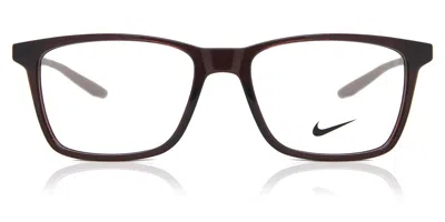 Nike 7286 201 Occhiali Da Vista Marroni Per Uomo (solo Montatura) In Burgundy