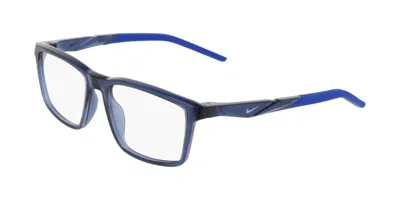 Nike 7295 Men's Glasses, Blue, Size 55 In Midnight Navy Blue