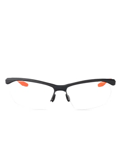 Nike Matte Dark Grey Acetate Glasses In Black